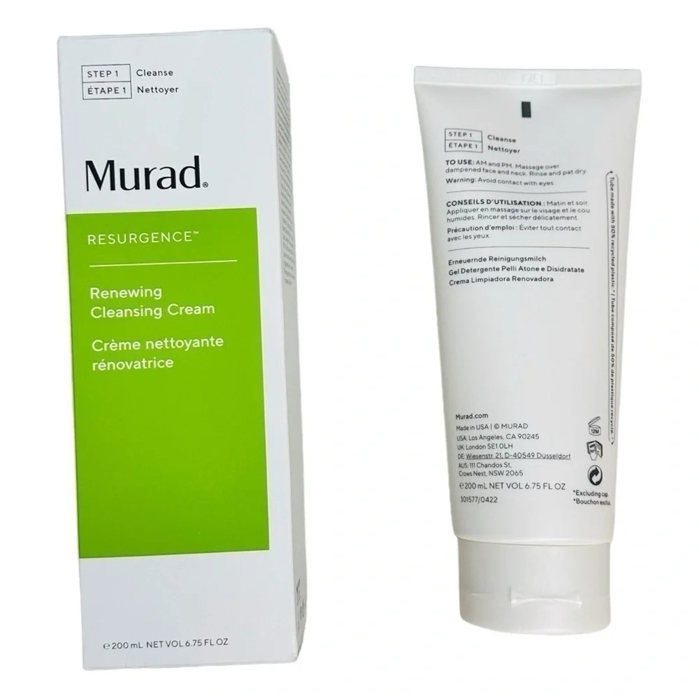 Murad Resurgence Renewing Cleansing Cream‎ NIB Full Size 6.75 Fl Oz